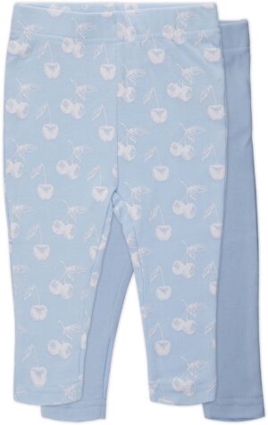 Tiny Treasure Lexi Leggings 2-Pack, Baby Blue 62, Babytøj