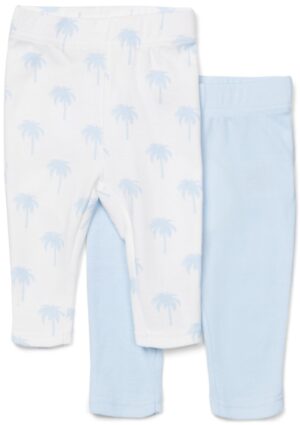 Tiny Treasure Lexi Leggings 2-Pak, Blue/Palm 74, Babytøj