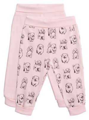Tiny Treasure Willow Bukser 2-Pack, Pink 56, Babytøj