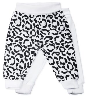 Tiny Treasure Willow Bukser 2-Pack, White/Leo 62, Babytøj