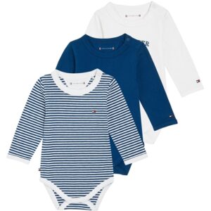 Tommy Hilfiger Baby Body 3-Pak Gaveæske Deep Indigo - Str. 80