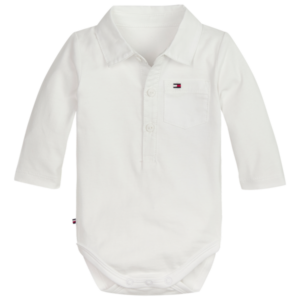 Tommy Hilfiger Baby Boy Poplin Body L/S Bright White - Str. 2 år/92