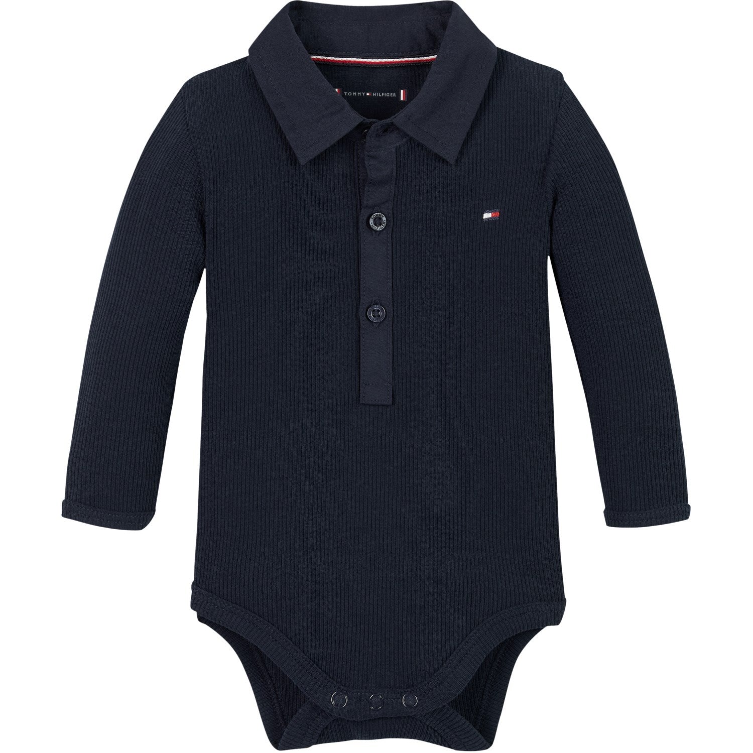 Tommy Hilfiger Dark Night Navy Rib Body Ls - Str. 68 Tommy Hilfiger Dark Night Navy Rib Body Ls - Str. 68