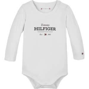 Tommy Hilfiger White Monotype Logo Body Ls - Str. 62