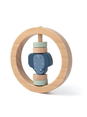 Trixie Wooden Rattle Round - Mrs. Elephant