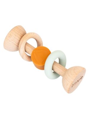 Trixie Wooden Silicone Rattle - Mr. Fox