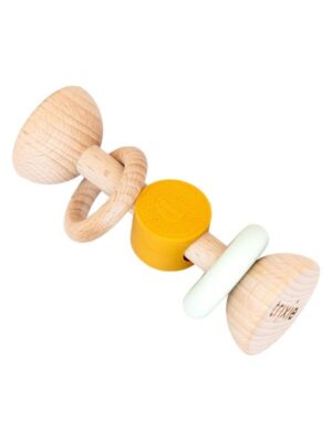 Trixie Wooden Silicone Rattle - Mr. Lion