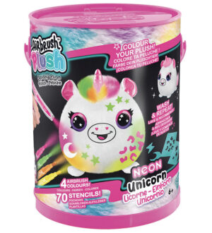 Airbrush Plush Bamse - Squish Pals Paint Can - Neon - 15 cm - As