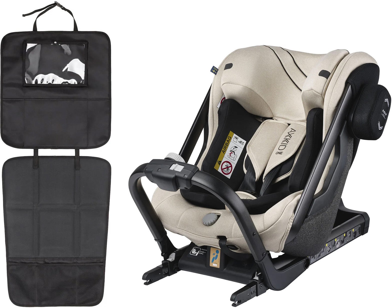 Axkid One 2 Autostol inkl. Beemoo 3-i-1 Sædebeskytter, Brick Melange Axkid One 2 Autostol inkl. Beemoo 3-i-1 Sædebeskytter, Brick Melange