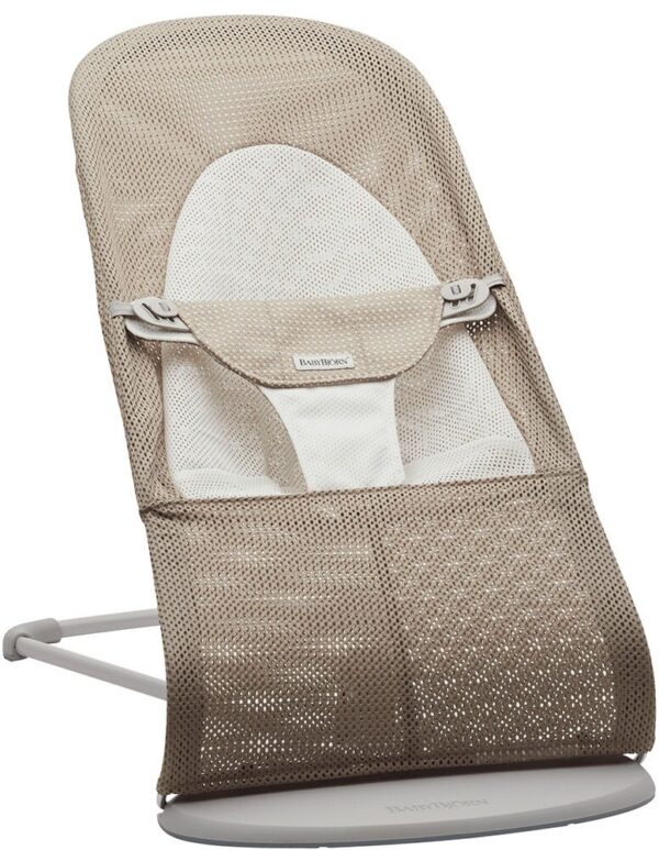 BabyBjörn Balance Soft Skråstol Mesh, Gråbeige/Hvid