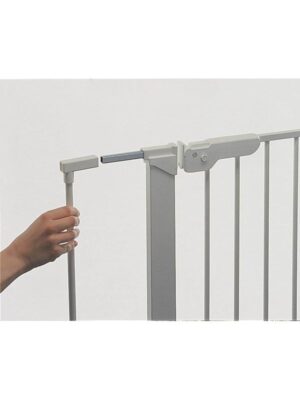 BabyDan Extend A Gate sikkerhedsgitterforlænger, 2 forlængere, 14cm, sølv