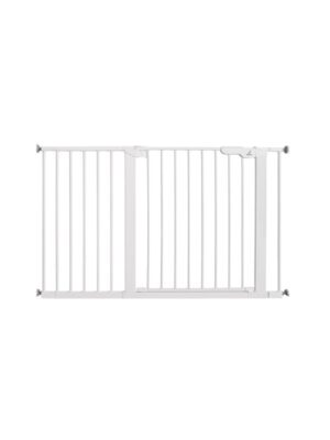 BabyDan Premier sikkerhedsgitter ekstra bred, hvid, 119,3-125,6 cm