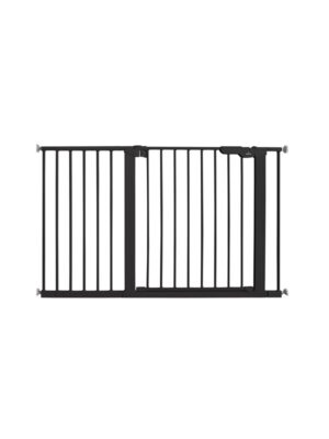 BabyDan Premier sikkerhedsgitter ekstra bred, sort, 119,3-125,6 cm