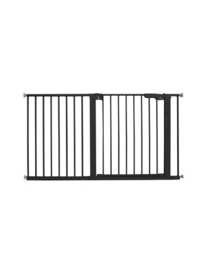 BabyDan Premier sikkerhedsgitter ekstra bred, sort, 132,5-138,7 cm