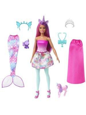 Barbie Doll And Fantasy Pets Dress-Up Doll Mermaid Tail And Skirt