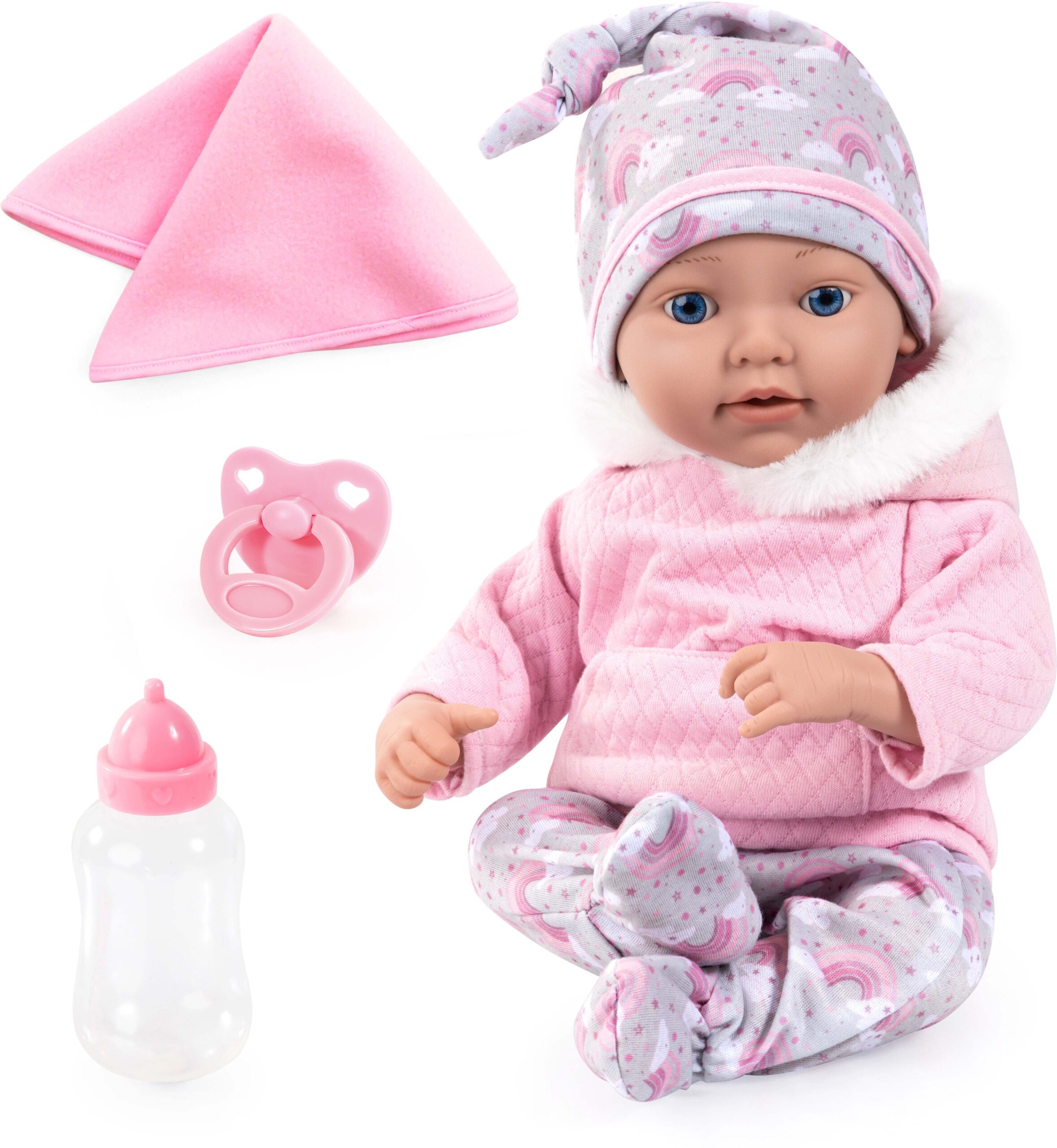 Bayer Design Reborn Baby Dukke med Tilbehør Regnbue 38 cm Bayer Design Reborn Baby Dukke med Tilbehør Regnbue 38 cm