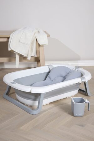 Beemoo CARE Assist Badekar inkl. Badestøtte & Skyllekande, White/Grey