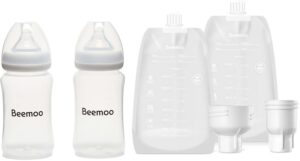Beemoo CARE Flasker 240 ml 2-Pak inkl. Modermælksposer 30-Pak