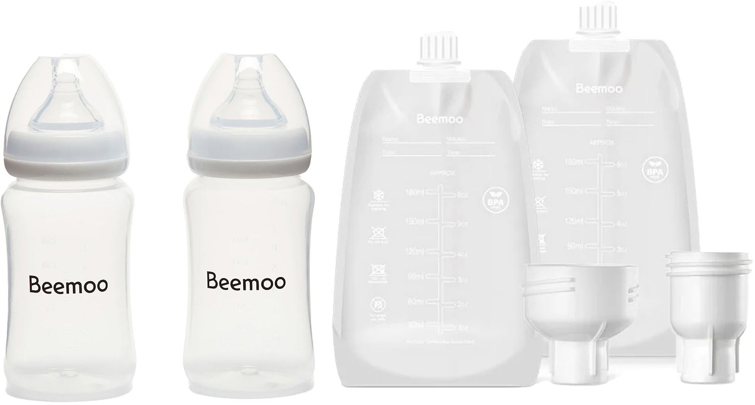 Beemoo CARE Flasker 240 ml 2-Pak inkl. Modermælksposer 30-Pak Beemoo CARE Flasker 240 ml 2-Pak inkl. Modermælksposer 30-Pak