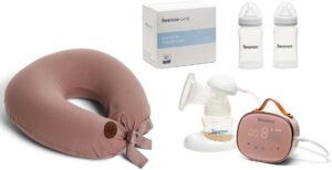 Beemoo CARE Single Elektrisk Brystpumpe & Ammepakke, Ashes of Roses