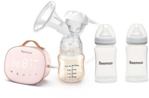 Beemoo CARE Single Elektrisk Brystpumpe inkl. Modermælksflaske 240 ml 2-pak