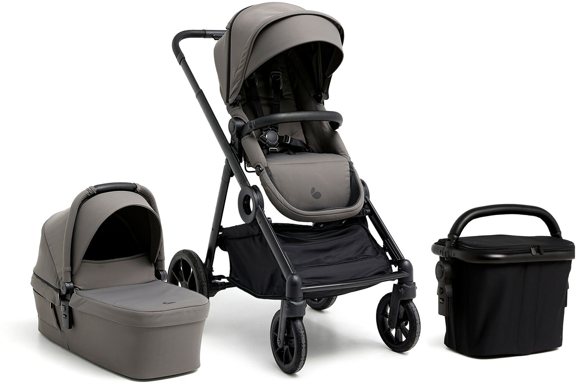 Beemoo Pro Multi 2 Duovogn inkl. Indkøbskurv, Mocha Grey Beemoo Pro Multi 2 Duovogn inkl. Indkøbskurv, Mocha Grey