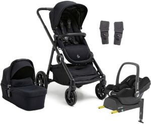Beemoo Pro Multi 2 Duovogn inkl. Maxi-Cosi CabrioFix Autostol Baby & Base, Coffee Black