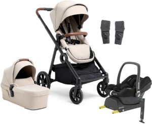 Beemoo Pro Multi 2 Duovogn inkl. Maxi-Cosi CabrioFix Autostol Baby & Base, Latte Beige