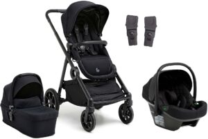 Beemoo Pro Multi 2 Duovogn inkl. Route i-Size Autostol Baby, Coffee Black/Black Stone