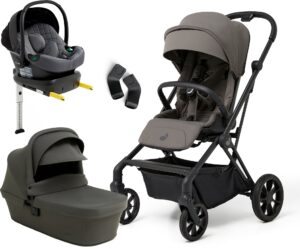 Beemoo Pro Twist Duovogn Inkl. Beemoo Route Autostol Baby & Base, Mocha Grey/Mineral Grey