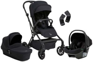 Beemoo Pro Twist Duovogn inkl. Beemoo Route Autostol Baby, Coffee Black/Black Stone