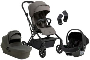 Beemoo Pro Twist Duovogn inkl. Beemoo Route Autostol Baby, Mocha Grey/Black Stone