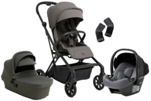 Beemoo Pro Twist Duovogn inkl. Beemoo Route Autostol Baby, Mocha Grey/Mineral Grey