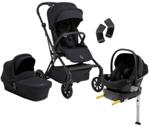 Beemoo Pro Twist Duovogn inkl. Beemoo Route Autostol Baby & Base, Coffee Black/Black Stone