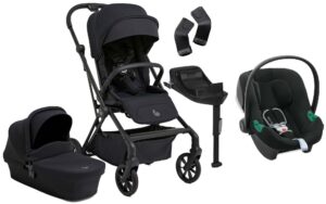 Beemoo Pro Twist Duovogn inkl. Cybex Aton B2 Autostol Baby & Base, Coffee Black/Volcano Black