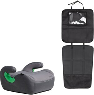 Beemoo Raise 2 i-Size Selepude inkl. Beemoo 3-i-1 Sædebeskytter, Mineral Grey/Black