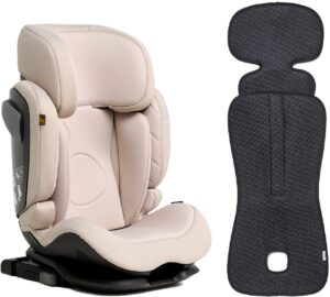Beemoo Recline i-Size Autostol inkl. Petite Chérie Ventilerende Hynde, Oat/Antracit