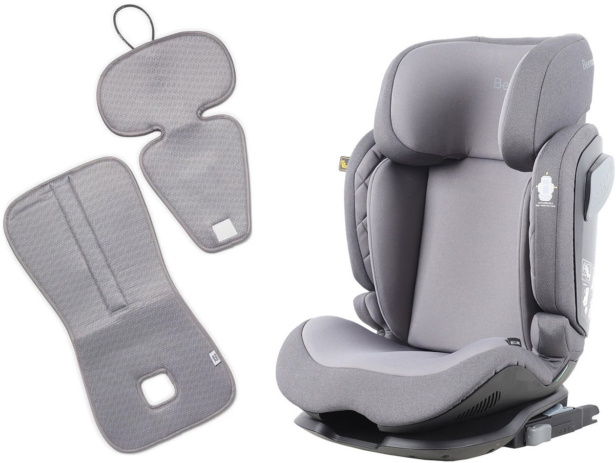 Beemoo Recline i-Size Autostol inkl. Ventilerende Hynde, Mineral Grey/Grey Beemoo Recline i-Size Autostol inkl. Ventilerende Hynde, Mineral Grey/Grey