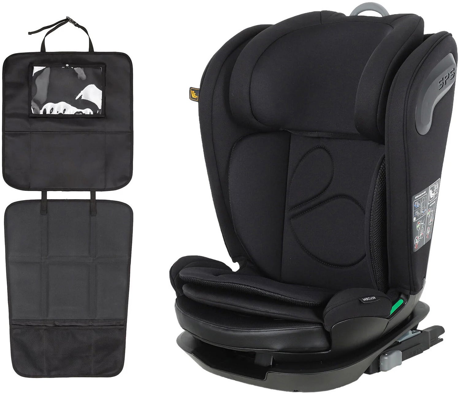 Beemoo Reform ISOFIX Autostol inkl. 3-i-1 Sædebeskytter, Black Stone Beemoo Reform ISOFIX Autostol inkl. 3-i-1 Sædebeskytter, Black Stone
