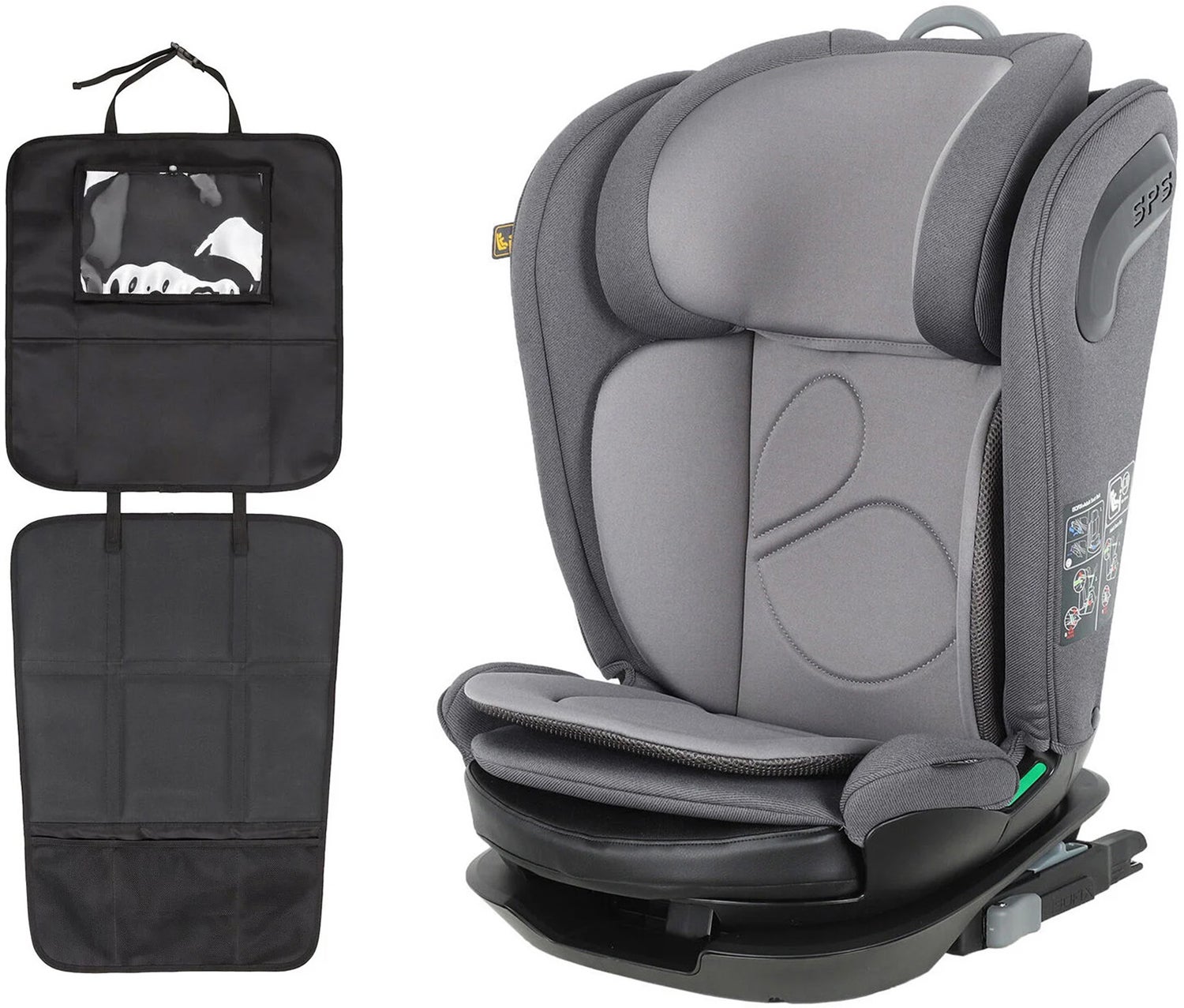 Beemoo Reform ISOFIX Autostol inkl. 3-i-1 Sædebeskytter, Mineral Grey Beemoo Reform ISOFIX Autostol inkl. 3-i-1 Sædebeskytter, Mineral Grey