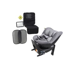 Beemoo Reverse i-Size Bagudvendt Autostol Inkl. Tilbehørspakke, Mineral Grey