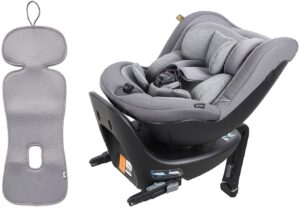 Beemoo Reverse i-Size Bagudvendt Autostol inkl. Ventilerende Hynde, Mineral Grey/Grey