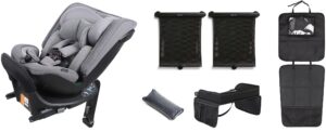Beemoo Rotate i-Size Vendbar Autostol inkl. Tilbehør, Mineral Grey
