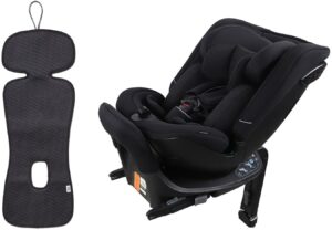 Beemoo Rotate i-Size Vendbar Autostol inkl. Ventilerende Hynde, Black Stone/Antracit