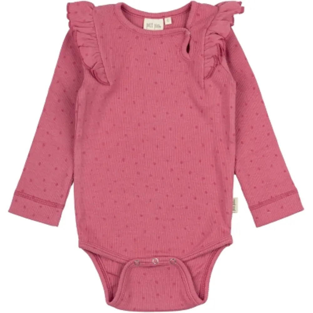 Body LS Frill Dot - LIGHTBERRY - 62 Body LS Frill Dot - LIGHTBERRY - 62