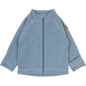 Bomuld Fleece Baby Jakke - FADEDDENIM - 12 MDR.