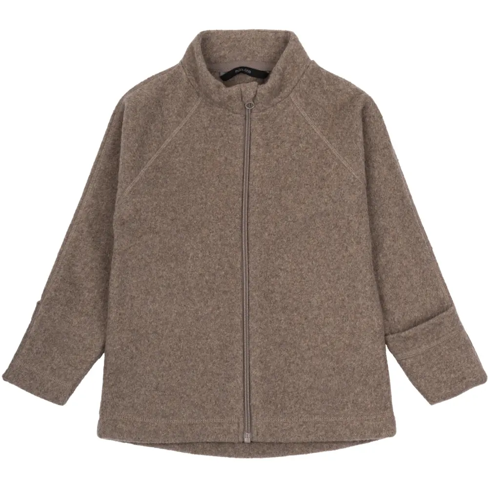 Bomuld Fleece Baby Jakke - MELANGE DENVER - 56 Bomuld Fleece Baby Jakke - MELANGE DENVER - 56