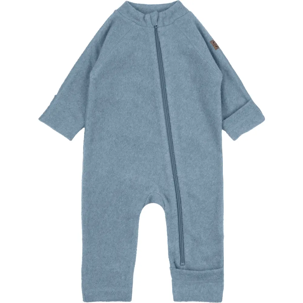 Bomuld Fleece Baby dragt - FADEDDENIM - 0-3 MDR. Bomuld Fleece Baby dragt - FADEDDENIM - 0-3 MDR.