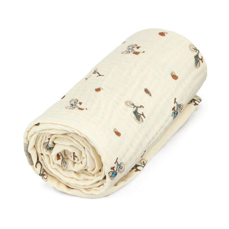 Cam Cam Copenhagen Muslin Babytæppe - GOTS - Bicycles Cam Cam Copenhagen Muslin Babytæppe - GOTS - Bicycles