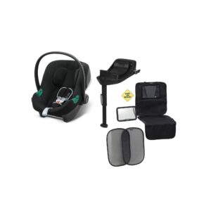 Cybex Aton B2 i-Size Autostol Baby inkl. Base & Beemoo Tilbehørspakke, Volcano Black